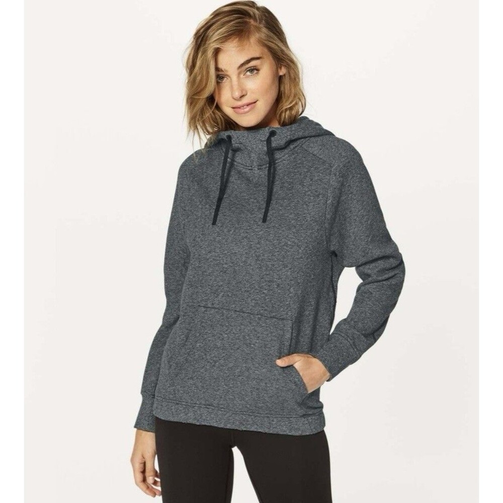 Lululemon Warm For Winter Hoodie Women’s Size 12 Pullover Heathered Gray